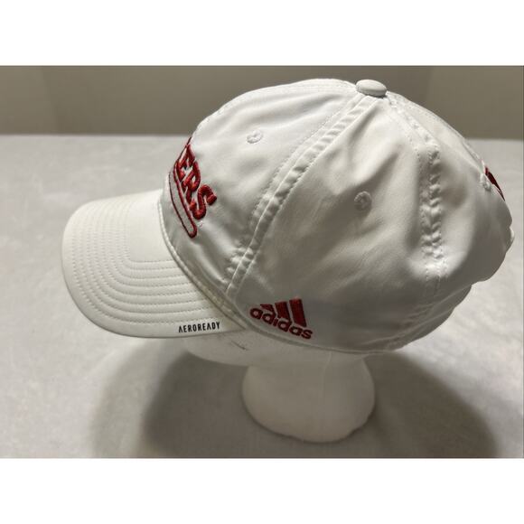 Adidas Nebraska Huskers Hat Cap Strapback One Size White Red Football NCAA - Picture 6 of 9